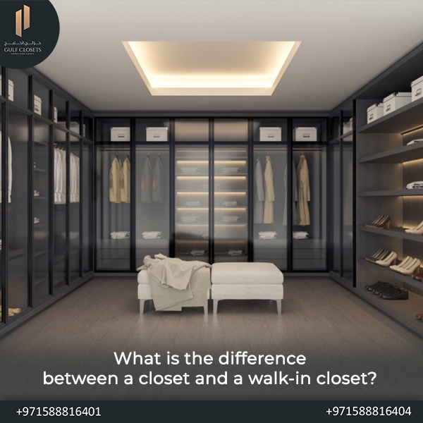 What is the difference between a closet and a walk-in closet?